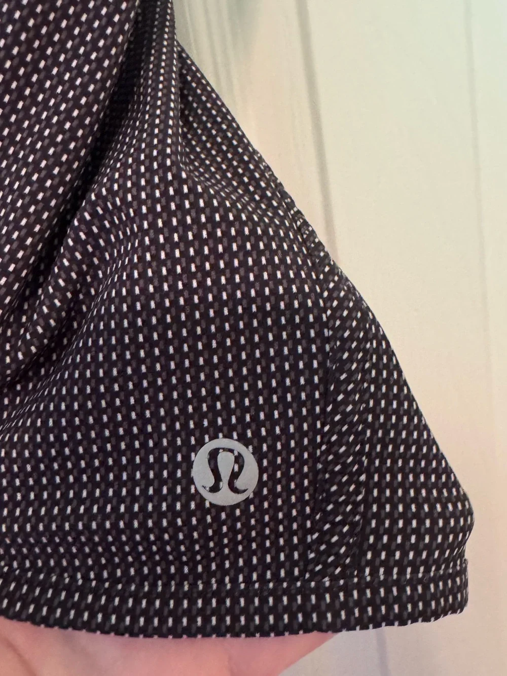 Lululemon Black Microdot Shorts, Perfect Condition, Drawstring Zip Pocket size 8